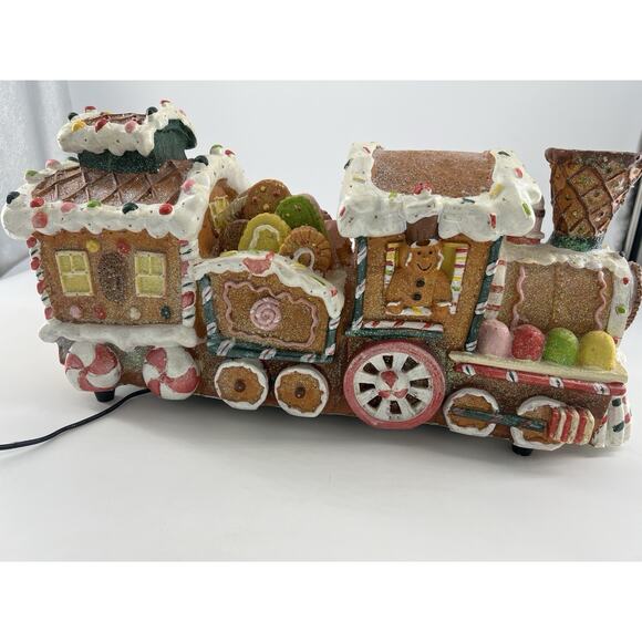 Cracker Barrel Fiber Optic Lighted Christmas Express Train Ginger Bread Holiday - Picture 3 of 16